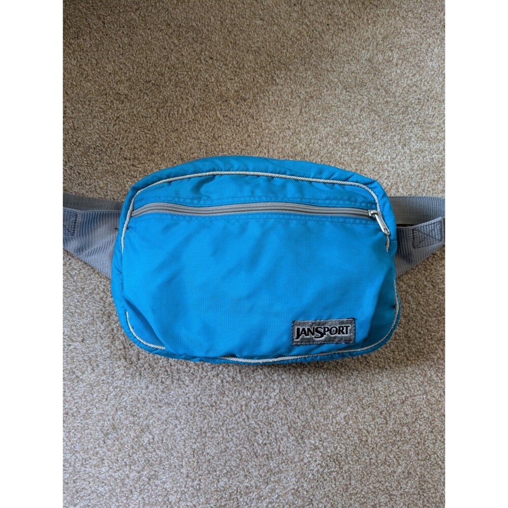 Vintage 90s JanSport Retro Travel Day Fanny Pack Waist Belt Bag Mid / Large Size